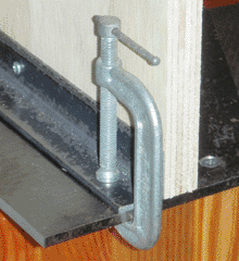Bandsaw fence, rear view