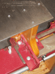Rear view of table support