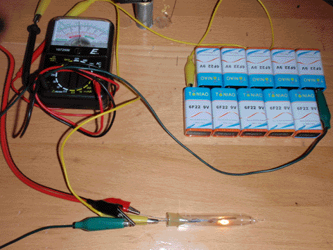 Diode separated from pump, being tested