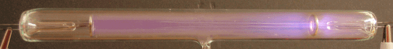 Geissler tube operating at 100 millitorr