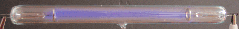 Geissler tube operating at 10 millitorr
