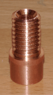 Torch body, top view