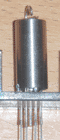 Triode internals in wire holder