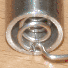 Close-up of filament hook