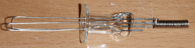 Triode internals, grid visible