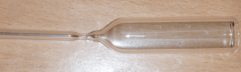Triode assembly in acetone
